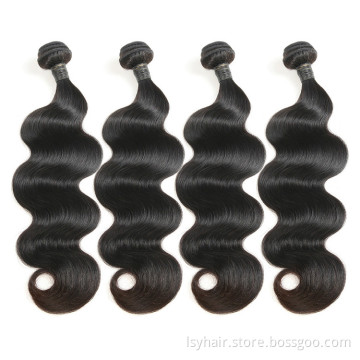Hot Sale Body Weft Women Hair Hair Extension 9A Remy Brazilian Hair WEAVING Body Wave Machine Double Weft ALL Colors >=20%